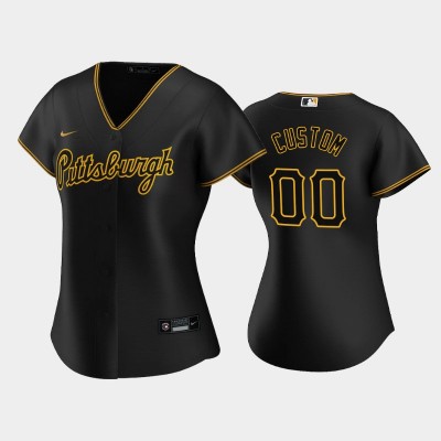 Pittsburgh Pirates Custom Game Women's Nike Alternate MLB Jersey Black